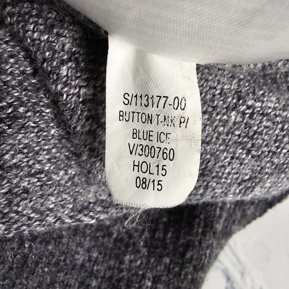 Gap Mens Colorblock Turtleneck Sweater Brown Grey Blue Snap Neck Medium - Picture 7 of 11
